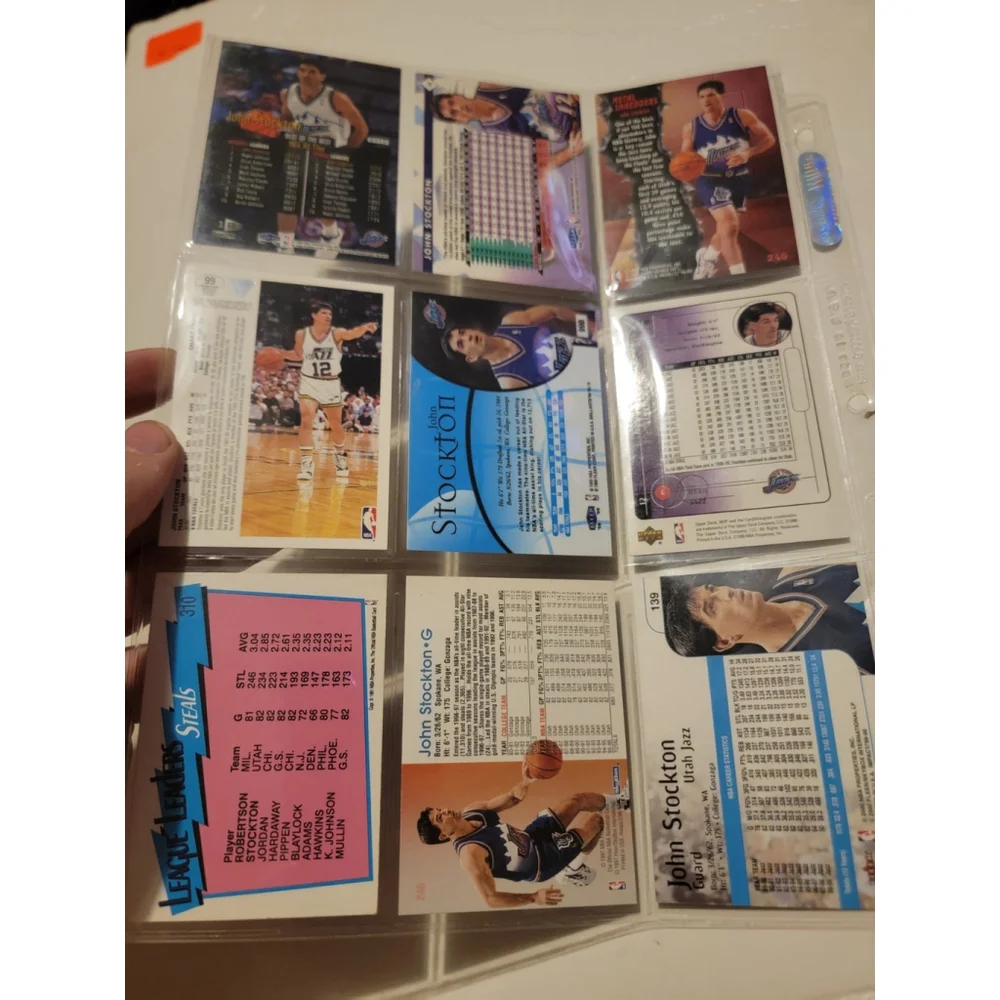 9 NBA Basketball Trading Cards John Stockton Utah Jazz Gonzaga Upper Deck
